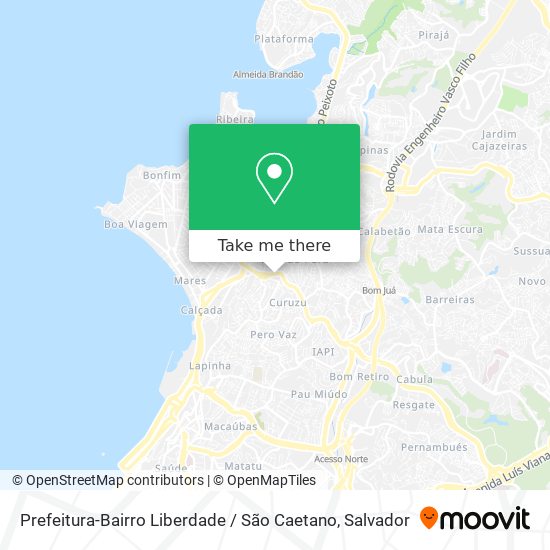 Mapa Prefeitura-Bairro Liberdade / São Caetano