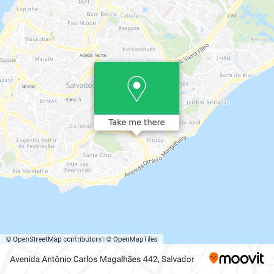 Mapa Avenida Antônio Carlos Magalhães 442