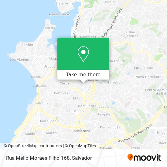 Mapa Rua Mello Moraes Filho 168