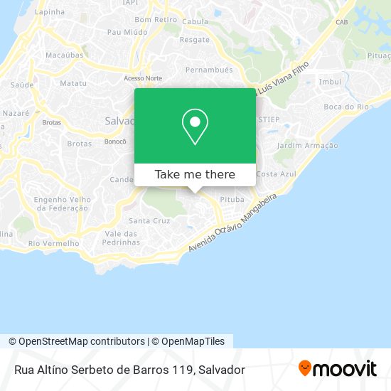 Mapa Rua Altíno Serbeto de Barros 119