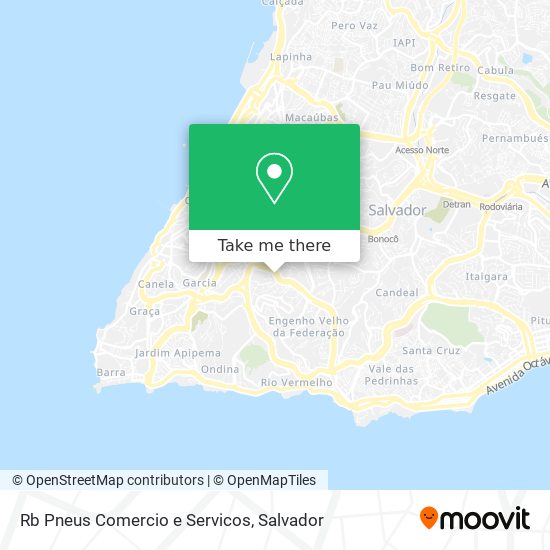 Rb Pneus Comercio e Servicos map