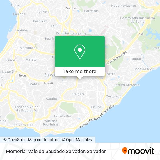 Mapa Memorial Vale da Saudade Salvador