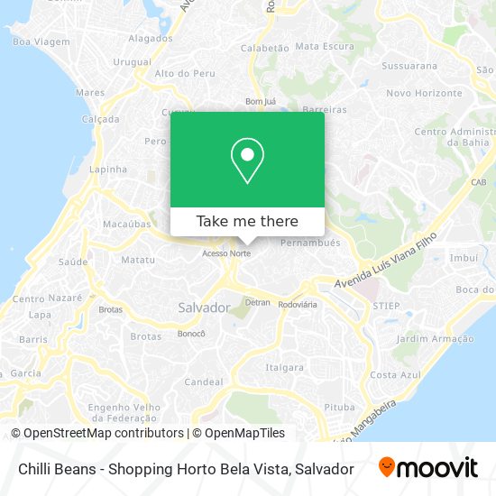 Chilli Beans - Shopping Horto Bela Vista map