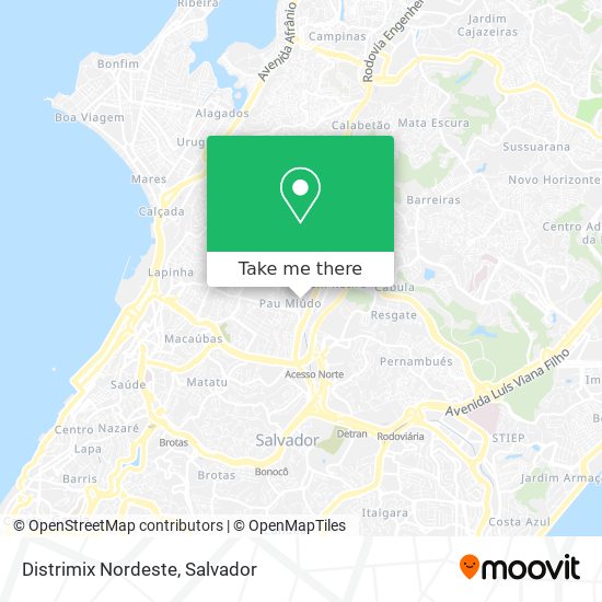 Distrimix Nordeste map