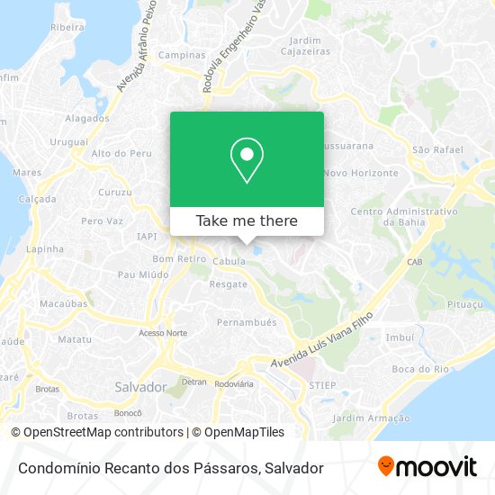 Condomínio Recanto dos Pássaros map