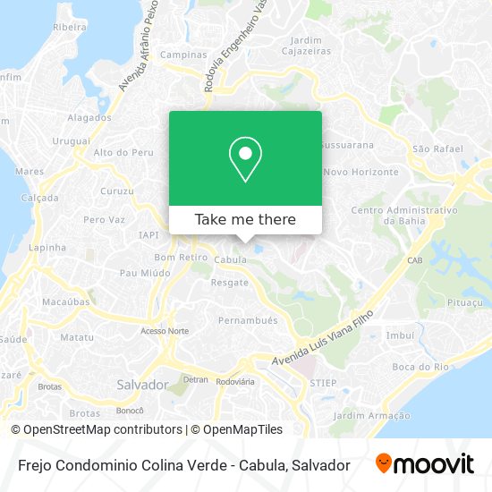 Frejo Condominio Colina Verde - Cabula map