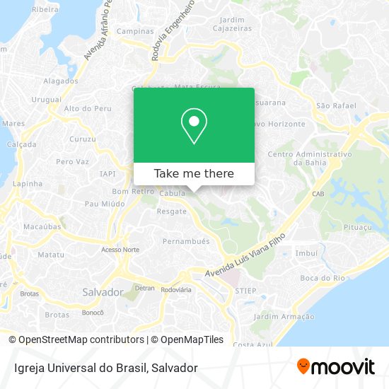 Igreja Universal do Brasil map