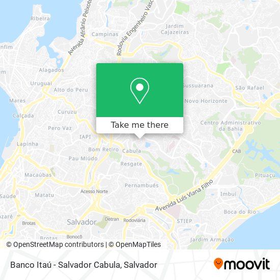 Mapa Banco Itaú - Salvador Cabula