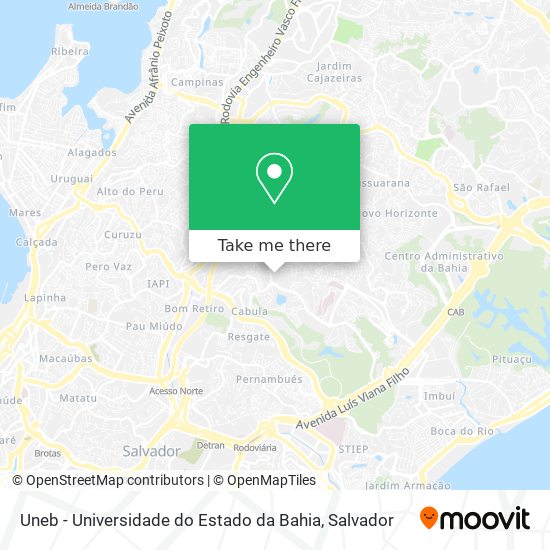 Uneb - Universidade do Estado da Bahia map