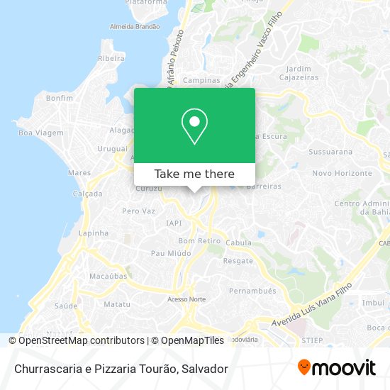 Mapa Churrascaria e Pizzaria Tourão