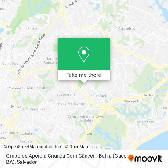 Mapa Grupo de Apoio à Criança Com Câncer - Bahia (Gacc-BA)
