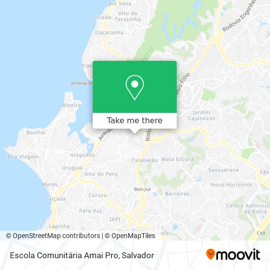 Mapa Escola Comunitária Amai Pro