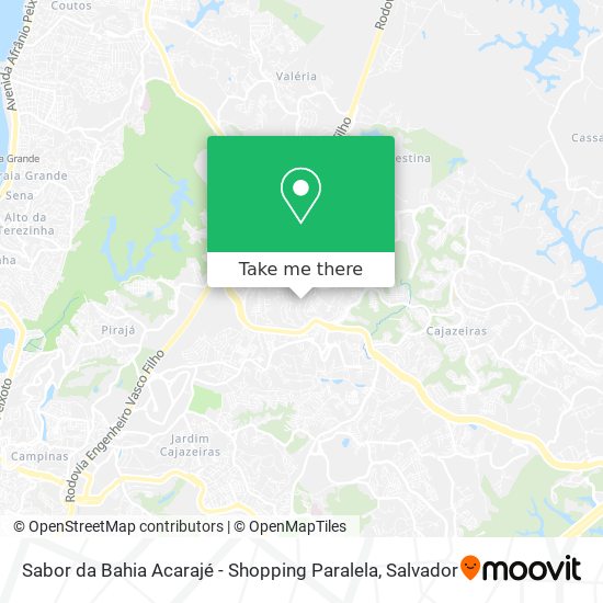 Mapa Sabor da Bahia Acarajé - Shopping Paralela