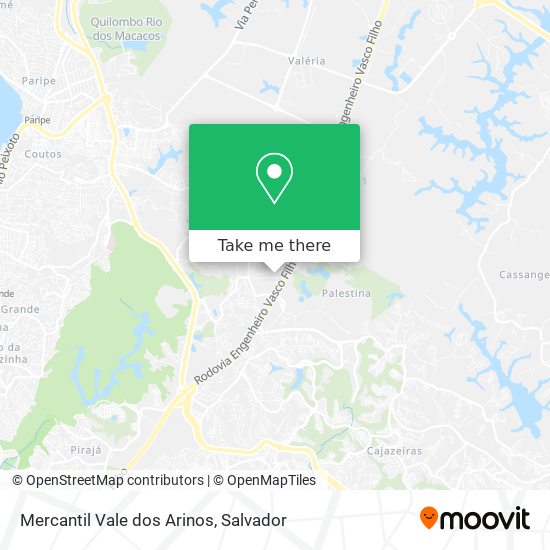 Mercantil Vale dos Arinos map