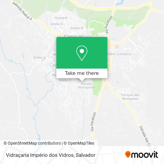 Mapa Vidraçaria Império dos Vidros