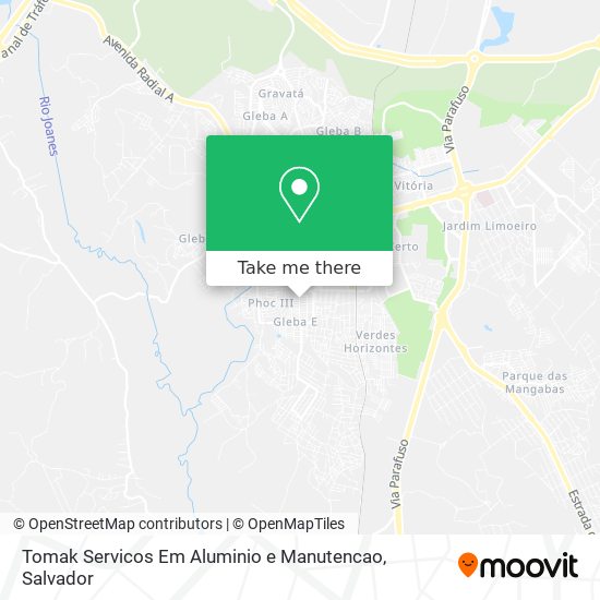 Tomak Servicos Em Aluminio e Manutencao map