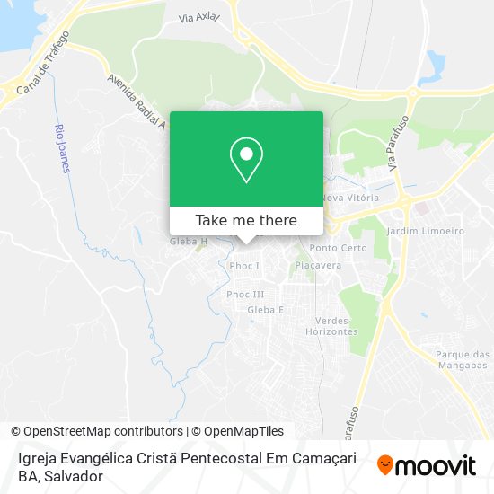 Igreja Evangélica Cristã Pentecostal Em Camaçari BA map