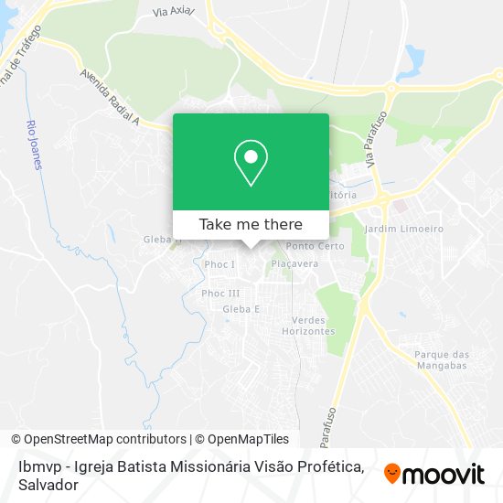 Ibmvp - Igreja Batista Missionária Visão Profética map