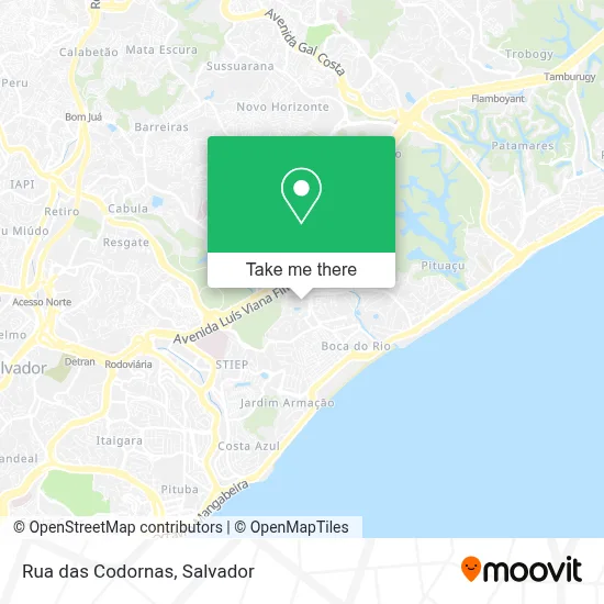 Rua das Codornas map