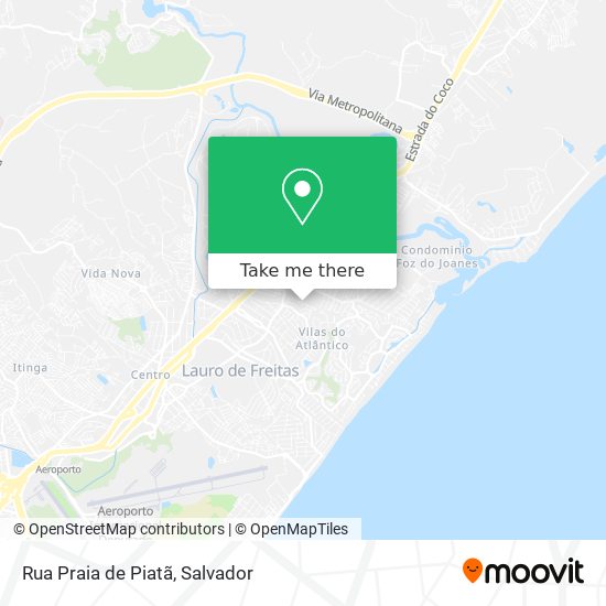 Mapa Rua Praia de Piatã