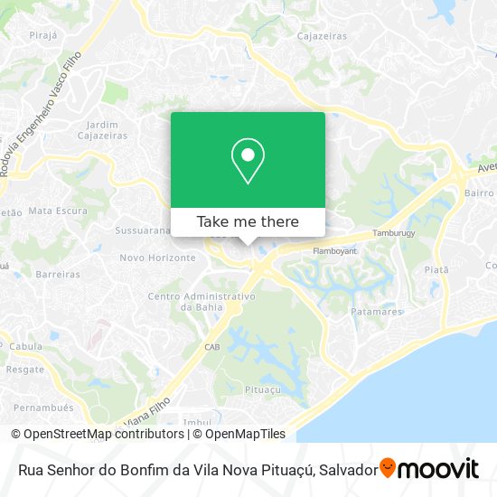 Mapa Rua Senhor do Bonfim da Vila Nova Pituaçú