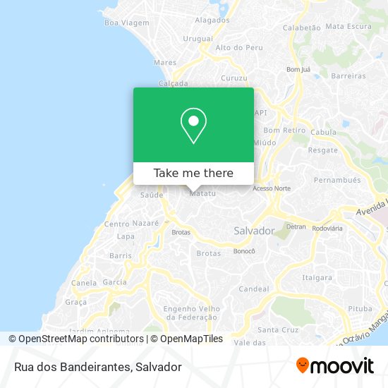 Mapa Rua dos Bandeirantes