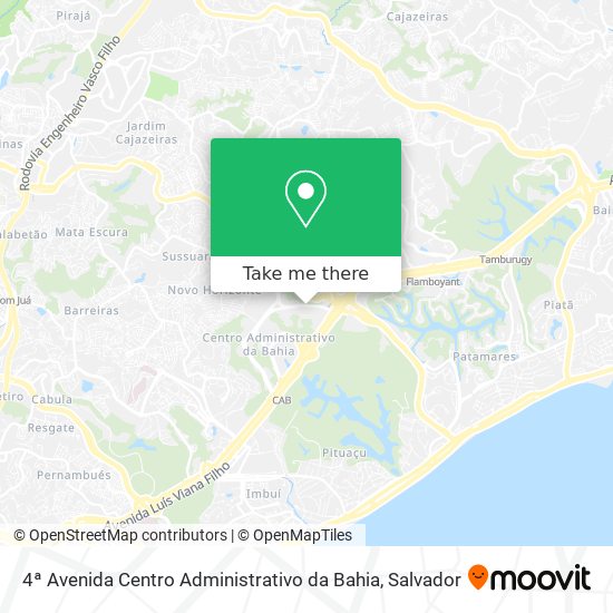 Mapa 4ª Avenida Centro Administrativo da Bahia