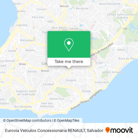 Mapa Eurovia Veículos Concessionária RENAULT