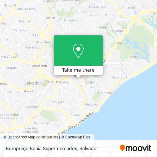 Mapa Bompreço Bahia Supermercados