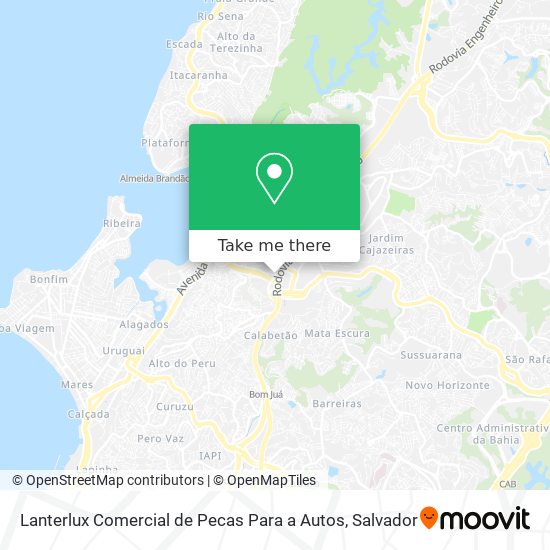 Mapa Lanterlux Comercial de Pecas Para a Autos