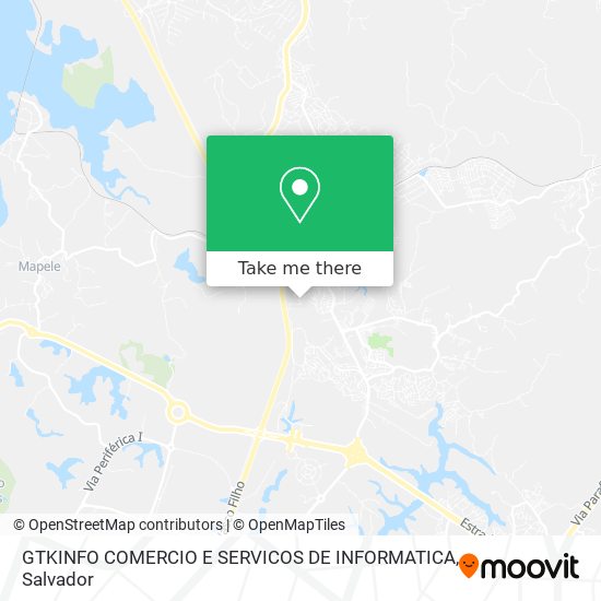 Mapa GTKINFO COMERCIO E SERVICOS DE INFORMATICA