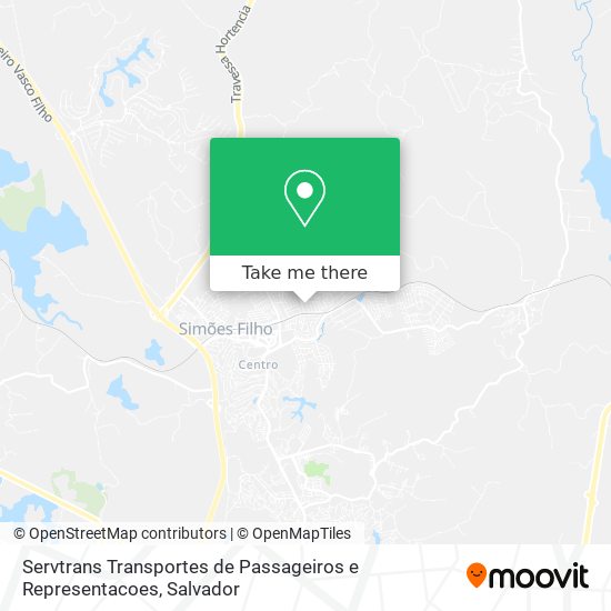 Mapa Servtrans Transportes de Passageiros e Representacoes