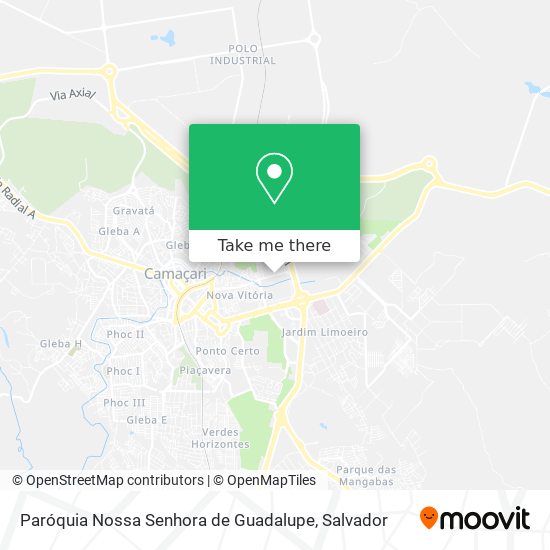 Mapa Paróquia Nossa Senhora de Guadalupe