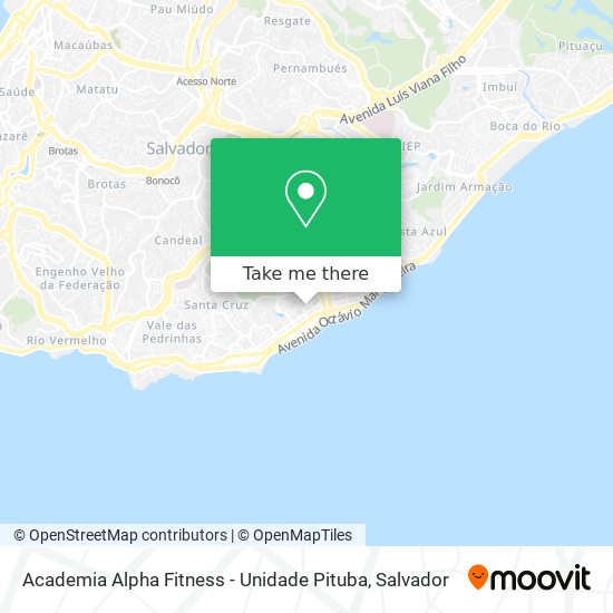 Mapa Academia Alpha Fitness - Unidade Pituba