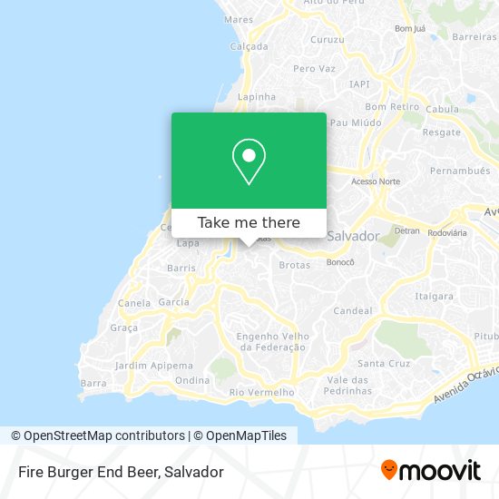 Fire Burger End Beer map