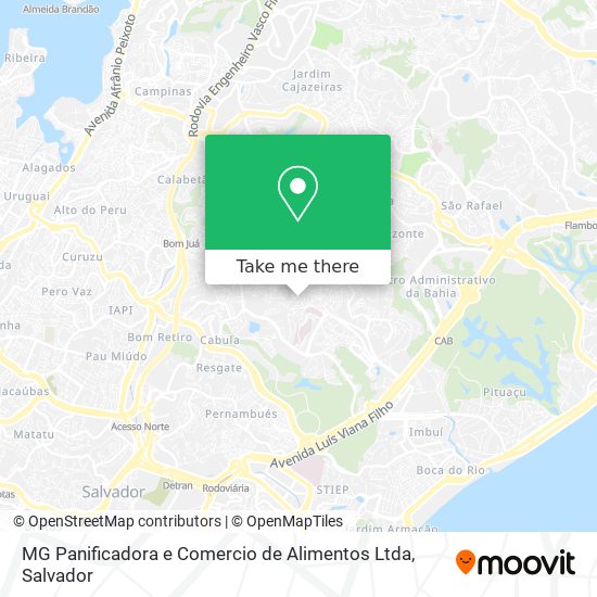 MG Panificadora e Comercio de Alimentos Ltda map