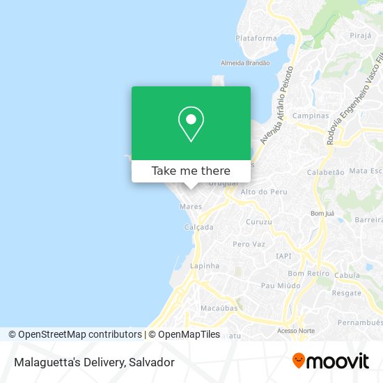 Malaguetta's Delivery map