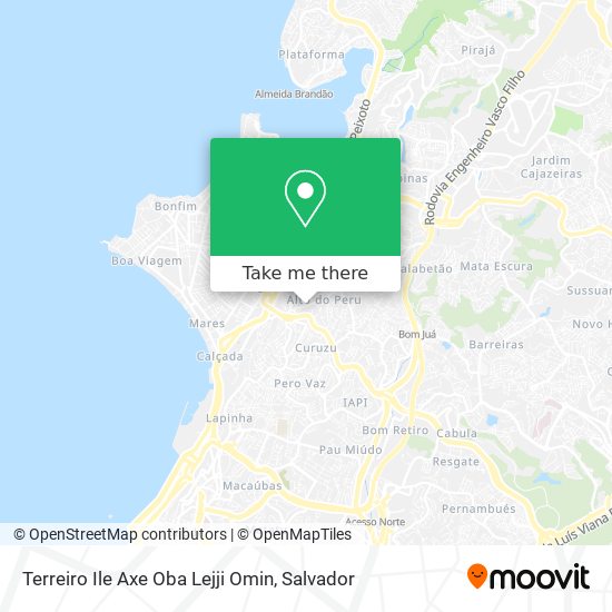 Terreiro Ile Axe Oba Lejji Omin map