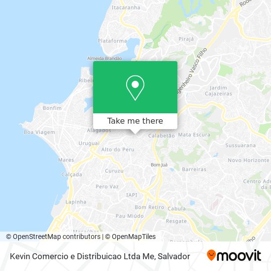 Mapa Kevin Comercio e Distribuicao Ltda Me