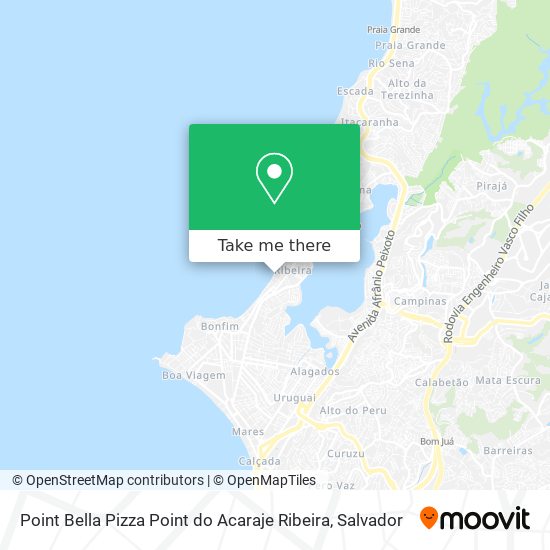 Point Bella Pizza Point do Acaraje Ribeira map