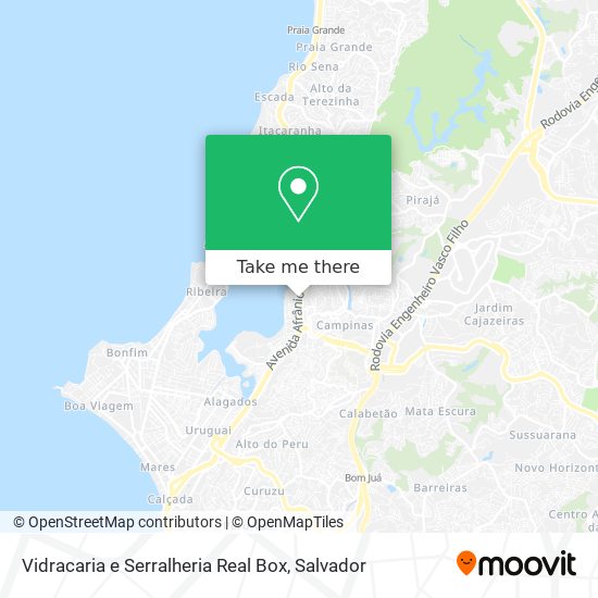 Mapa Vidracaria e Serralheria Real Box