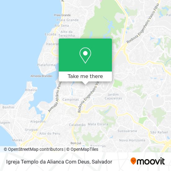 Mapa Igreja Templo da Alianca Com Deus