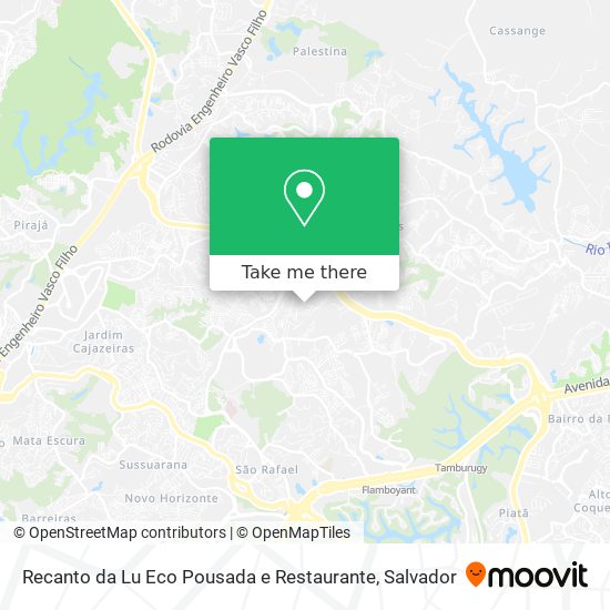 Mapa Recanto da Lu Eco Pousada e Restaurante