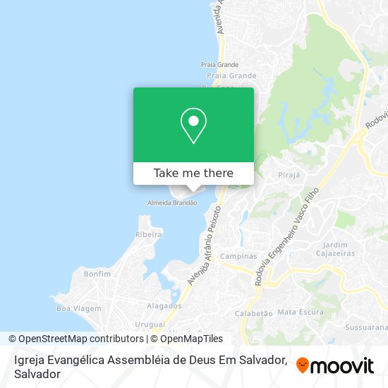 Igreja Evangélica Assembléia de Deus Em Salvador map