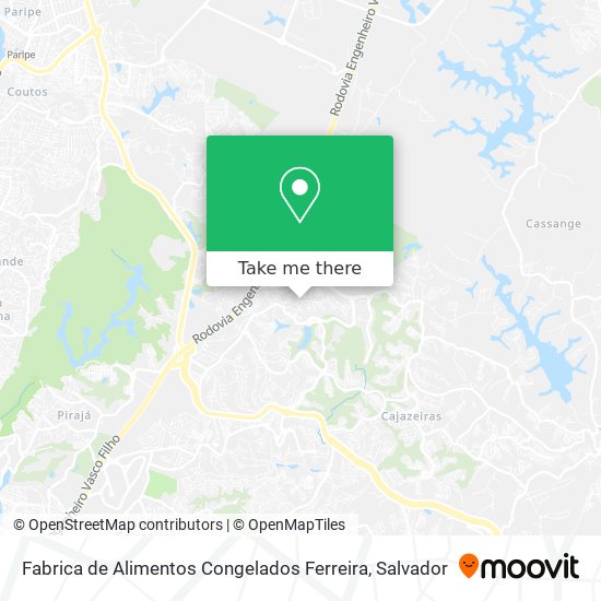 Fabrica de Alimentos Congelados Ferreira map