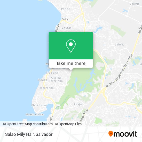 Mapa Salao Mily Hair