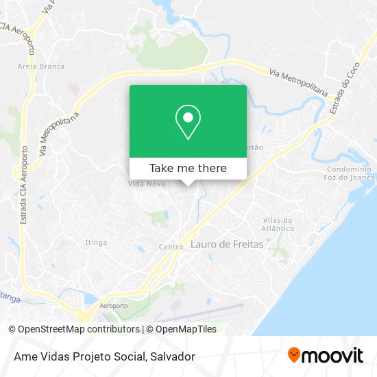 Ame Vidas Projeto Social map