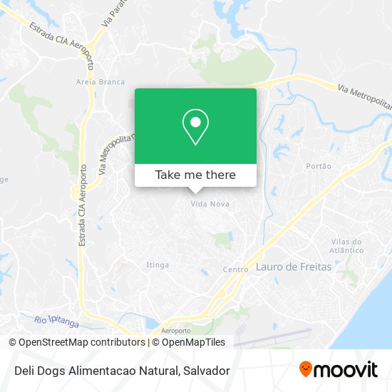 Mapa Deli Dogs Alimentacao Natural