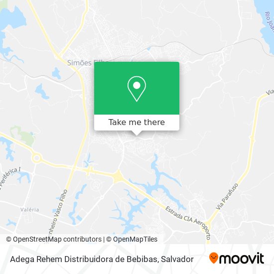 Mapa Adega Rehem Distribuidora de Bebibas