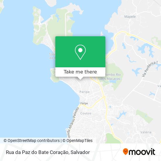 Rua da Paz do Bate Coração map